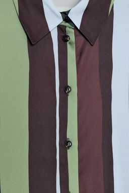 STRIPED SATIN BLOUSE - Zara фото 8