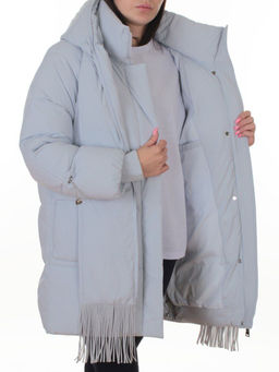 H781 LT. BLUE Куртка зимняя женская (200 гр. холлофайбер) - Фабричный китай фото 8