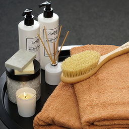 Набор махровых полотенец GINZA 2 шт. (50х90 - 1 шт., 70х140 - 1шт.), 100% хлопок, 450 гр./кв.м., Кэмел - Традиция фото 6