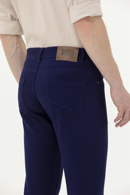 Мужские темно-синие брюки из плотной ткани - U.s. polo assn фото 14