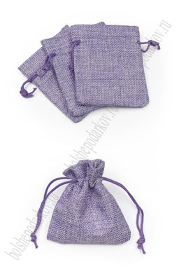 Мешочек джутовый 8*10 см (20 шт) SF-7578, фиолетовый