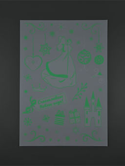 Наклейки интерьерные Новогодние, со светящимся слоем, 35 ? 50 см, 2 листа