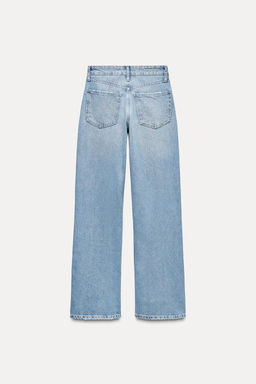 TRF WIDE-LEG MID-RISE MIRRORED JEANS - Zara фото 7