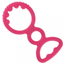 Игрушка для перетягивания для собаки Тянучка 19х8,5х1см, полипропилен, фактурный, цвета микс (темно-розовый, синий, зеленый), Пэт тойс (Pet toys) (Китай)  фото 3