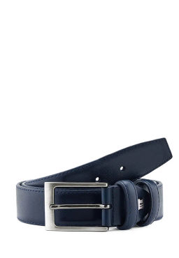 Ремень кожаный мужской CARPENTER Crb18 гладк. синий