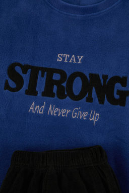 Indigo Regular Kesim Slogan Nak?sl? Polar/K?sl?k Pijama Tak?m? TMNAW26PT00038 - Trendyolmilla фото 2