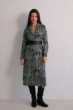 Платье-рубашка с английским воротником принт - Martichelli фото 243