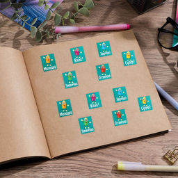 Цена за 10 шт. Наклейки бумажные оценки «Карандашик», 10,5 х 18 см