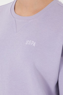 Женский сиреневый базовый свитшот с круглым вырезом - U.s. polo assn фото 20