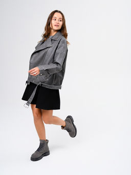 Ботинки 319.22511gr.Серый замок замша/Мех