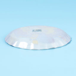 Блюдо новогоднее сервировочное Доляна «Дед Мороз», d=19 см, стекло, синее