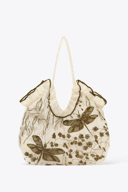 EMBROIDERED DETAIL TOTE BAG - Zara фото 3