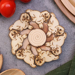 Цена за 2 шт. Подставка под горячее «Нерпа», 12см, можжевельник