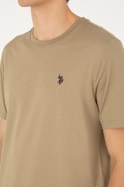 Мужская базовая футболка цвета хаки - U.s. polo assn фото 7