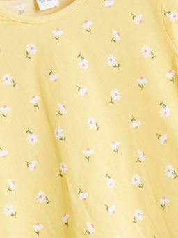 Bask?l? K?z ?ocuk ?ortlu Pijama Tak?m?