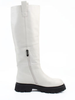 02-E39B-53R MILK Сапоги демисезонные женские (натуральная кожа)