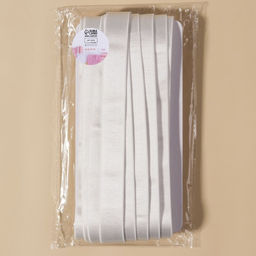 Резинка для бретелей, блестящая, 20 мм, 10±0.5 м, белая