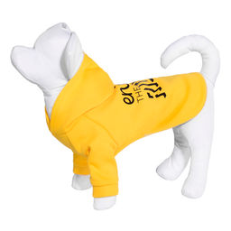 Толстовка для собаки с капюшоном, жёлтая, M (спинка 27 см), лн26ос