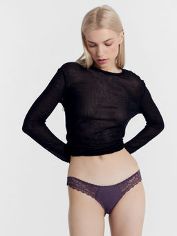 Цена за 2 штуки! Трусы женские слип-бикини фиолетовые гортензия1 412004