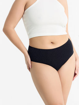 Цена за 2 штуки! Трусы женские макси черные в белый горошек - Mark formelle фото 2