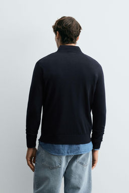 100% WOOL SWEATER WITH BUTTON NECK - Zara фото 3