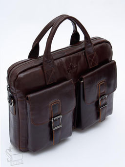 Портфель мужской кожаный 0993Z coffee Zinimsk в Новосибирске