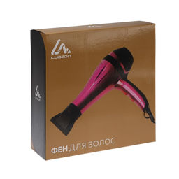 Фен Luazon LGE-004, 3800 Вт, 2 скорости, 3 температурных режима, красно-чёрный