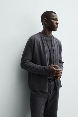 REGULAR FIT CARDIGAN WITH WOOL - Zara фото 7