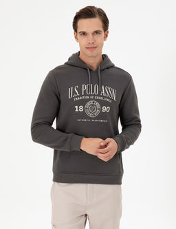 Мужской свитшот антрацитового цвета Неожиданная скидка в корзине