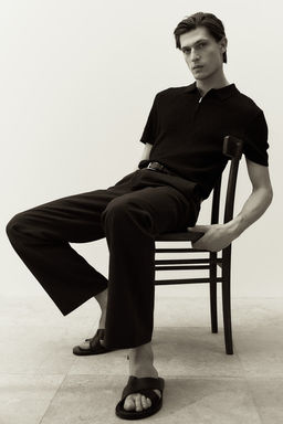 Polo en punto trenzado Slim Fit - H&m фото 5