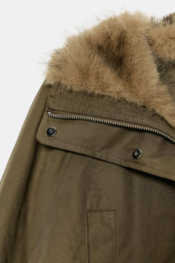 PARKA WITH FAUX FUR LINING - Zara фото 10