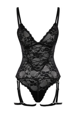 TRENDYOLMILLA Siyah Dantelli C?kar?labilir Jartiyerli Ajurlu/Delikli Ip Ask?l? C?tc?tl? Orme Body THMAW25BD00002  фото 9