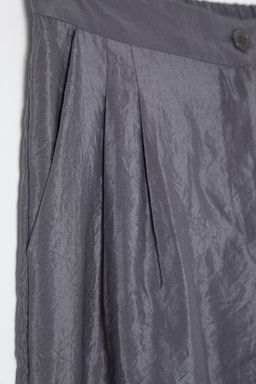 Antrasit Modal Yumusak Tuseli Wide Leg/Genis Paca Dokuma Pantolon TWOSS25PL00004