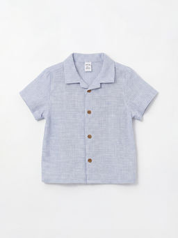 K?sa Kollu ?izgili Erkek Bebek G?mlek ve ?ort