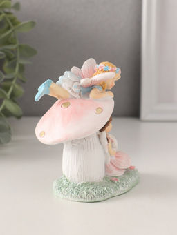 Фигурка полистоун Девочки-феи с грибочком и кроликом, 9?6.5?10 см