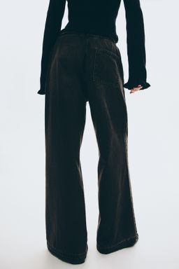 Pantal?n denim con cord?n de ajuste - H&m фото 12