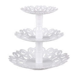 Фруктовница "Мелодия" 3-х ярусная М6407 белый