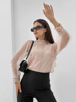 Блузка Сидни (пудровый) - Nadi bordo фото 14