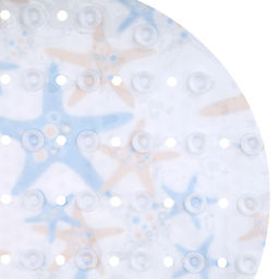 Коврик в ванную "Морские звезды" 37х68см с присосками цветной, овальный (Китай)