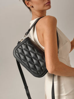 Сумка кожаная на плечо Deboro 30791 черный флот