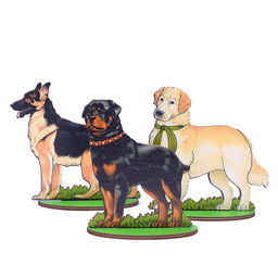 Игровой набор в коробке "Собаки служебные" (дерево)