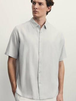 Рубашка regular fit со льном / Zarina