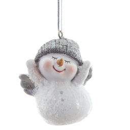 Фигурка декоративная подвесная "Снеговик", L4,5 W4 H5,5 см, 2в.