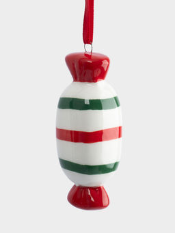 Игрушка елочная, 8 см, керамика, Конфета, New year