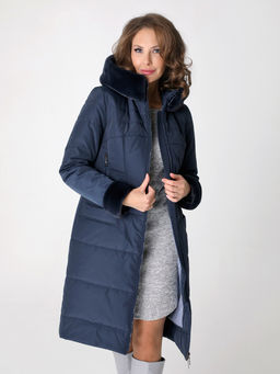 Не продается на меркетплейсах! 23412 Пальто т.синий - Dizzyway фото 2