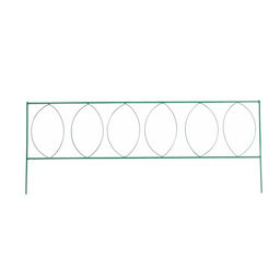 Ограждение декоративное, 60×810 см, 5 секций, металл, зелёное, «Садовый большой»