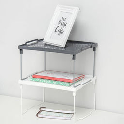 Подставка на металлических ножках «Лофт» белая