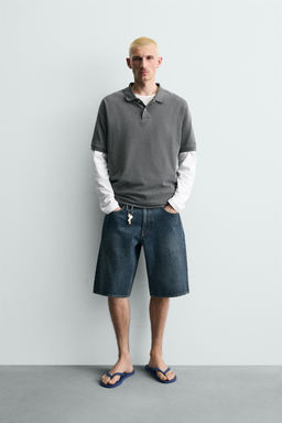 BERMUDA DENIM BAGGY FIT / Azul