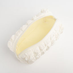 Косметичка на молнии женская, с подкладом, маленькая, молочная - Simaland фото 3