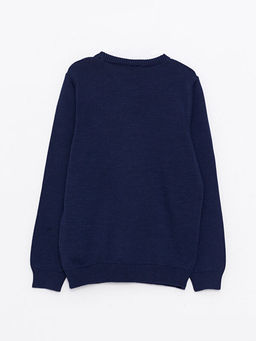 Bisiklet Yaka ?ift Y?nl? Payetli Uzun Kollu Erkek ?ocuk Triko Kazak - Waikiki фото 3